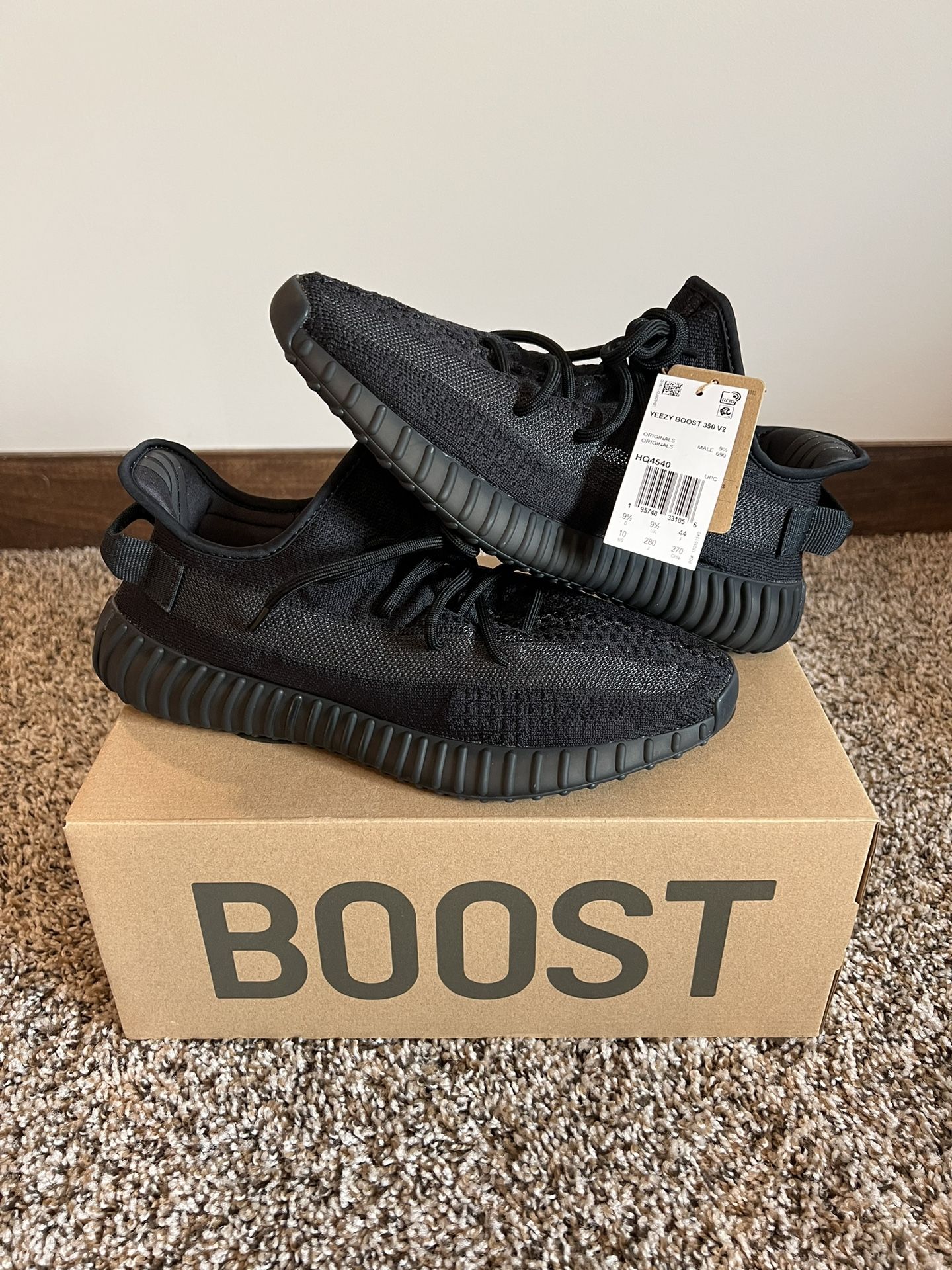 Yeezy adidas 350 v2 onyx size 10