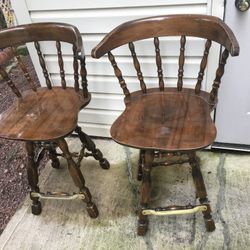 2 Vintage Bar Stools 