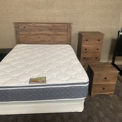 Oak Bedroom Set W/ Pillow Top Mattress! 