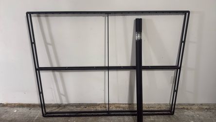 Black metal bed frame