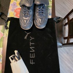 NEW Navy Puma Avanti - Rihanna Fenty Club Shoes w/ Satin bag