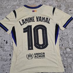 Authentic 25-26 LAMINE YAMAL Barcelona Away Kit Player Version Size S Slim Fit 