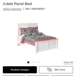 White Raymour And Flanigan Adele Full Size Bed