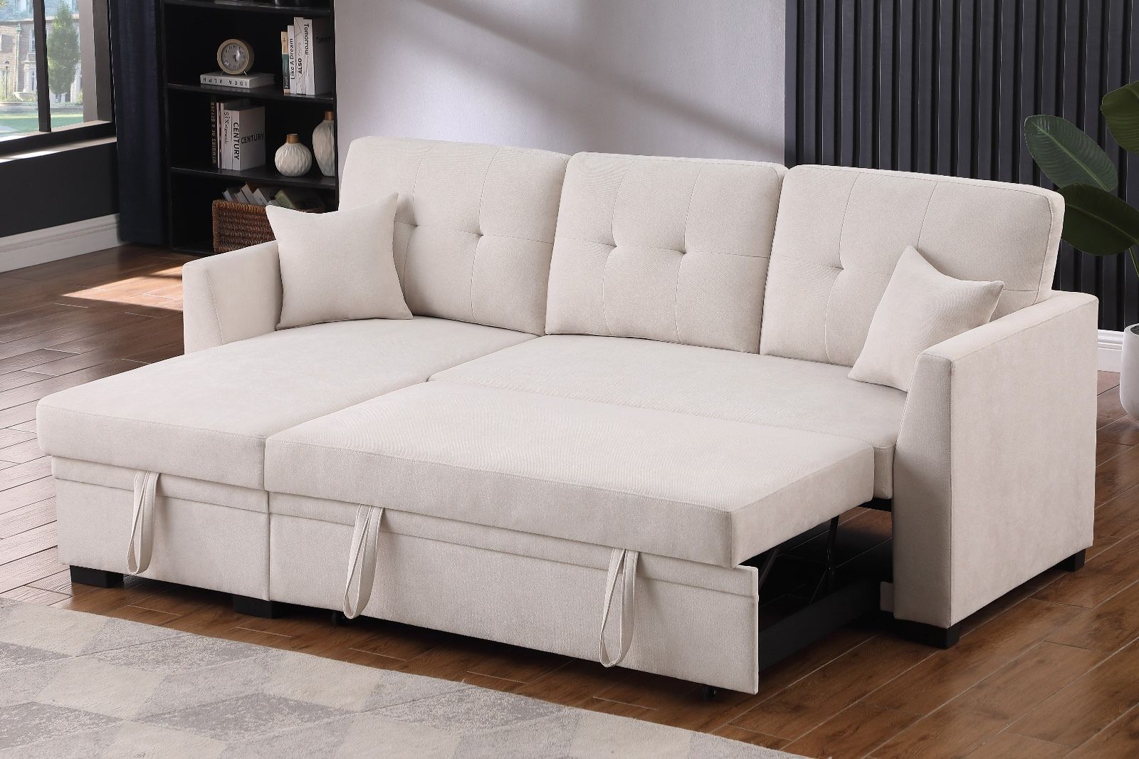 New! Reversible Sectional Sofa Bed, Sofabed, Sectional, Sofa, Couch, Sectional Sofa, Sectional With Storage Chaise, Small Living Room Sectional, Couch
