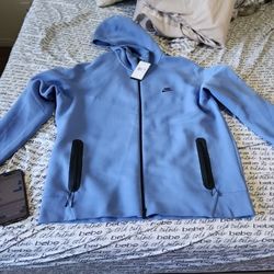 NIKE Tech Fleece Full Zip Hoodie Men's Blue SIZE  XxL Tall