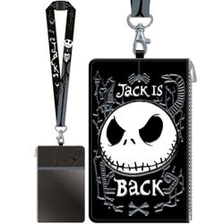 Jack Skellington Passport Wallet Holder & Lanyard - Nightmare before Christmas Lanyard