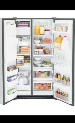 GE Side-by-Side Refrigerator with Ice Maker, Water and Ice Dispenser (Stainless Steel)