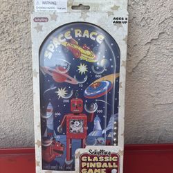 Schylling Classic Pinball Game – “Space Race” edition. Fun retro-style handheld pinball game, brand new in original packaging. 	•	No batteries needed 