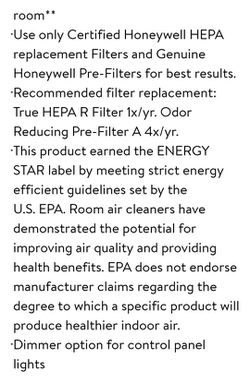 Air Purifier"Honeywell Hepa" Thumbnail
