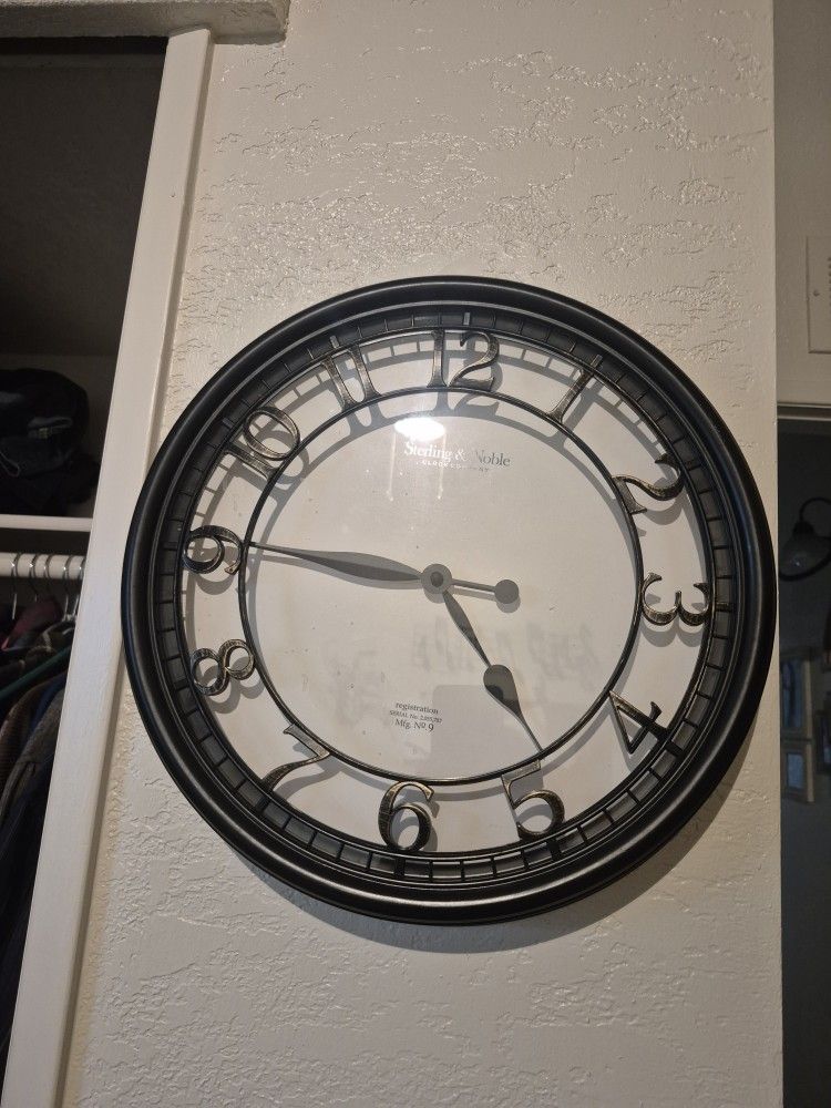 Sterling And NOBEL CLOCK WORKS GREAT