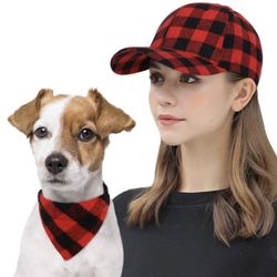 Dog Collar And Matching Baseball Cap Set
