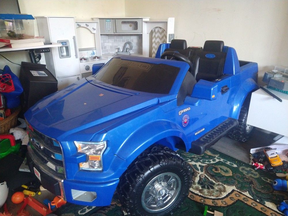 F150 Power Wheels Blue Car