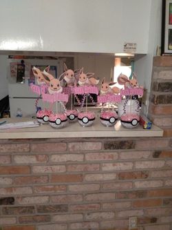 Eevee Birthday Decorations Centerpieces