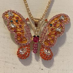 Butterfly Pendant Necklace 