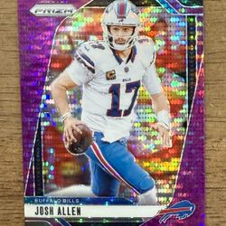2024 Prizm Football JOSH ALLEN Purple Pulsar Prizm #28 Buffalo Bills