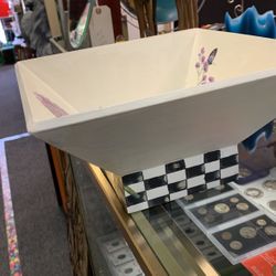 Mackenzie Childs Inspired Square Bowl