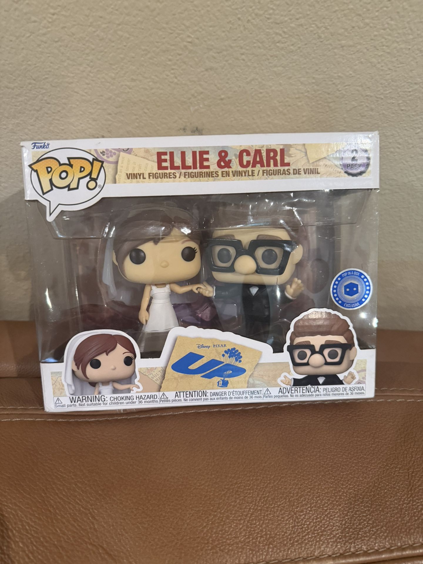 FUNKO POP Disney Pixar UP Carl And Ellie Wedding 2 PACK Exclusive Pop i