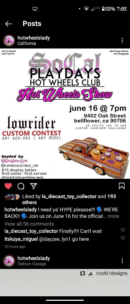 Hot Wheels Show June 16