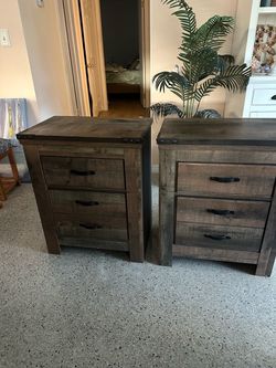 Ashley Furniture Rustic Dresser and matching Nightstands