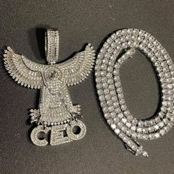 Icy CEO Vulture Tennis Pendant Chain