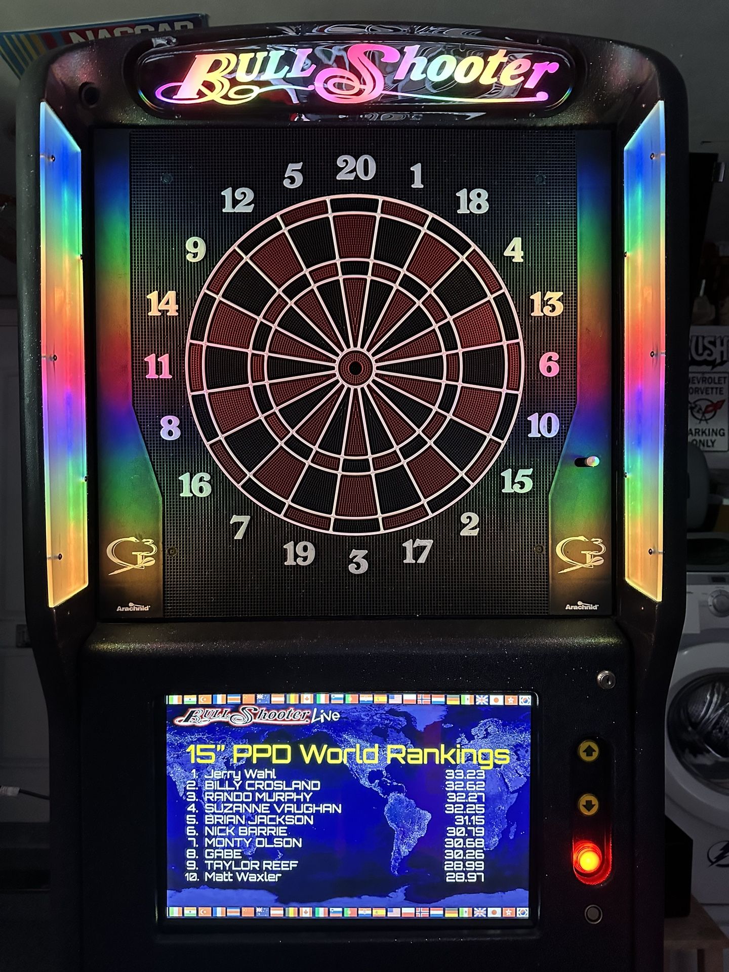 Arachnid Galaxy 3 Live Bull Shooter Dart Board