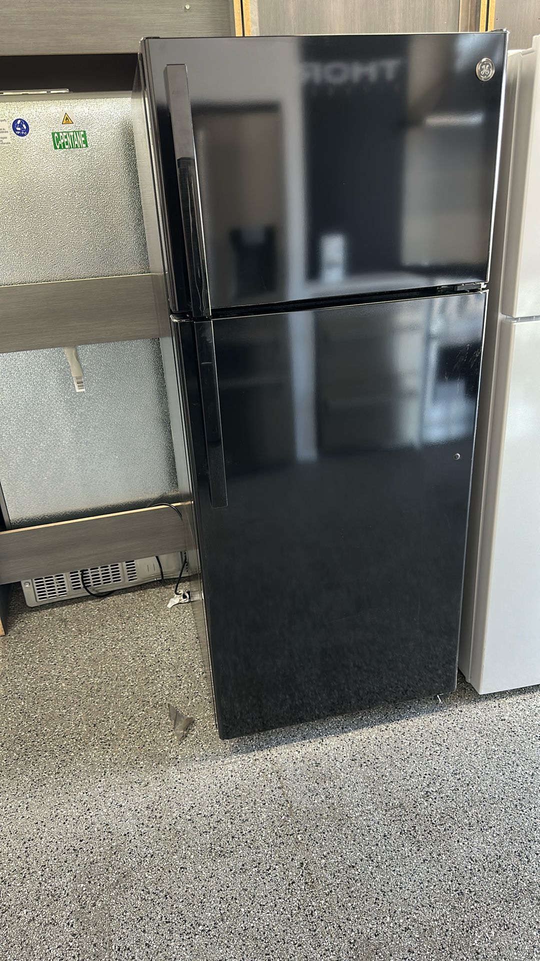 GE Black 18 Cubic Refrigerator
