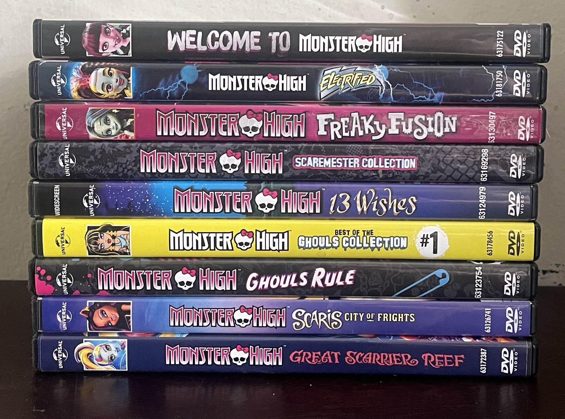 Monster High DVDs (lot of 9)