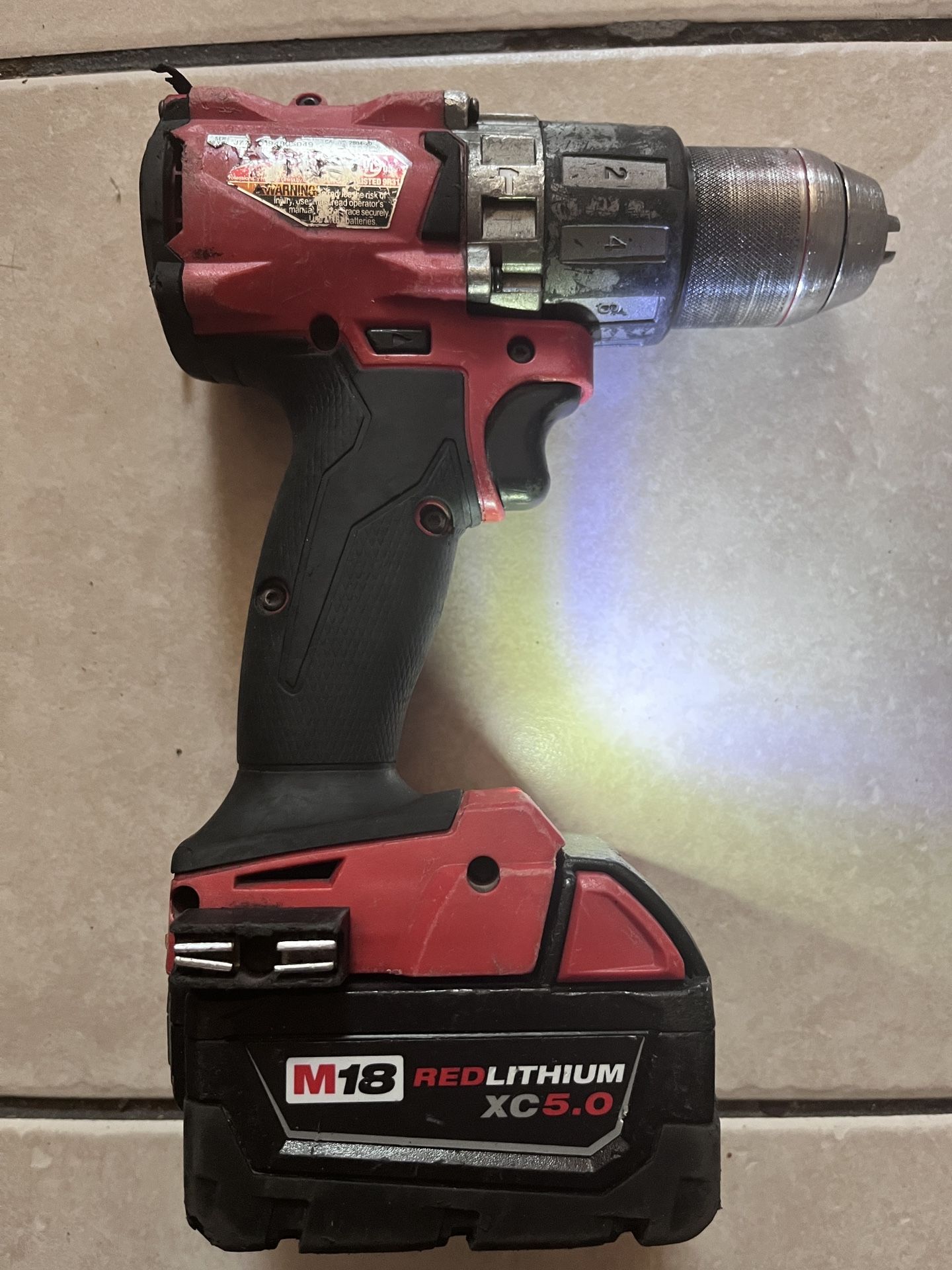 Brushless M18 Fuel Brushless Drill Milwaukee W/XC 5.0 Battery