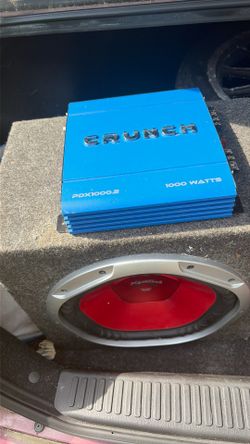 Sony xplode 12” subwoofer in box with 1200 watt crunch amp