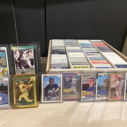 10 Baseball Rookie Cards + Box of Cards