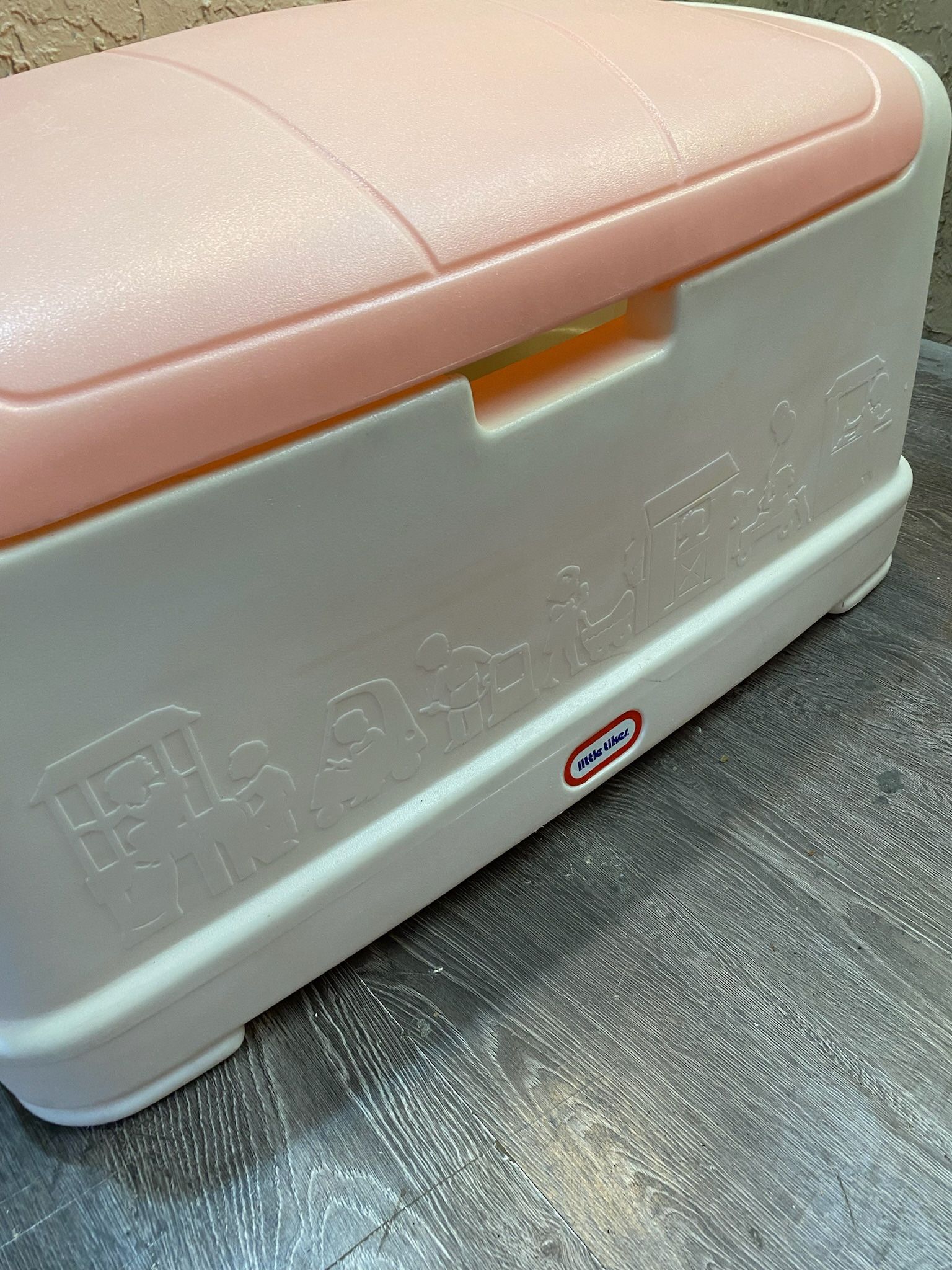 Vintage Pink and White Little Tikes Giant Toy Chest Toy Box Delivery for a Fee See
