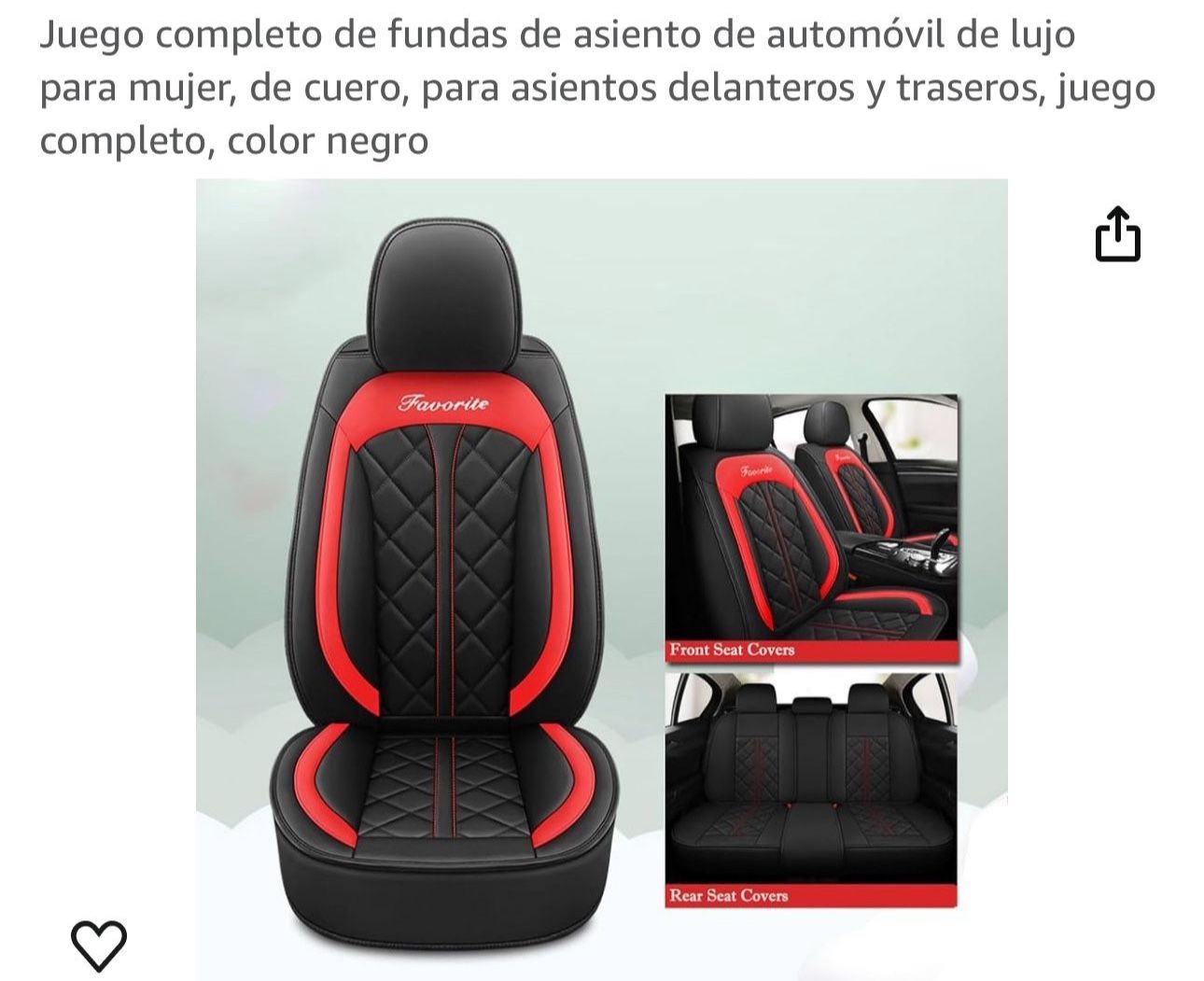 Complete set of luxury car seat covers