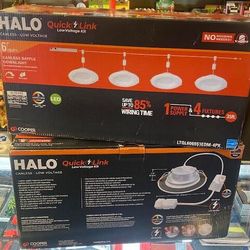 Halo LTQL6069S1EDM-4PK 6" QuickLink Low Voltage Cut Canless Downlights (4-Pack Kit Including Driver)