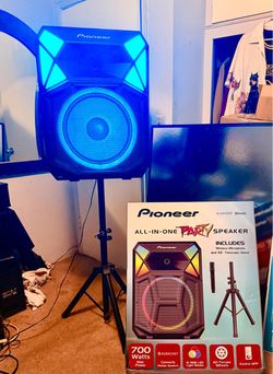 Pioneer Ultimate Party Speaker - 700 Watts, Stand, Wheels, Bluetooth, Mic/ Dj Ready