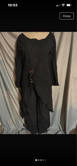 Black Small Long Sleeve Asymmetric Hem Dress