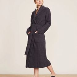 Barefoot Dreams Eco CozyChic® Ribbed Robe - Carbon Size 3