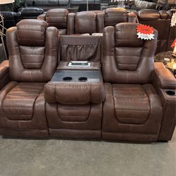 Brand New Chocolate Sofa Love Seat Set 