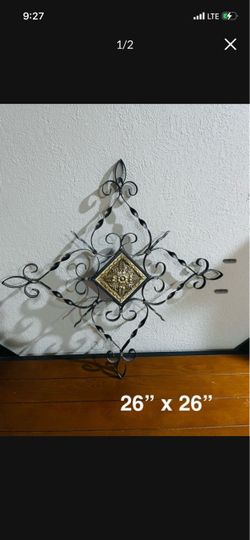 Beautiful Wrought Iron Wall Art 26x26