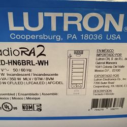 🔥GREAT DEAL!  Lutron - New - RRD‑H6BRL‑WH 6‑Button Keypad + Raise/Lower — RadioRA2 
