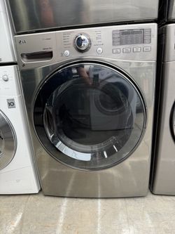 LG stainless steel front load gas dryer