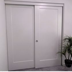 One Set Of TWO Sliding Doors For Closet Or Garage