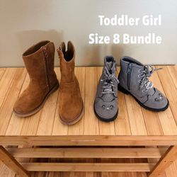Kids Toddler Girl Size 8 Boots Shoes Bundle
