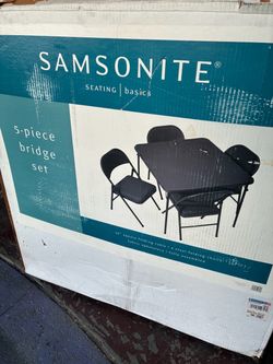 Samsonite 5-Piece Folding Bridge Table Set