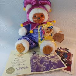 RAIKERS BEARS ROYAL COURT JESTER LTD ED COA W/ TAG 14"H NEW IOB