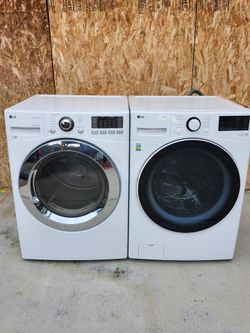LG WASHER AND ELECTRIC DRYER WITH STEAM CYCLES GREAT CONDITION