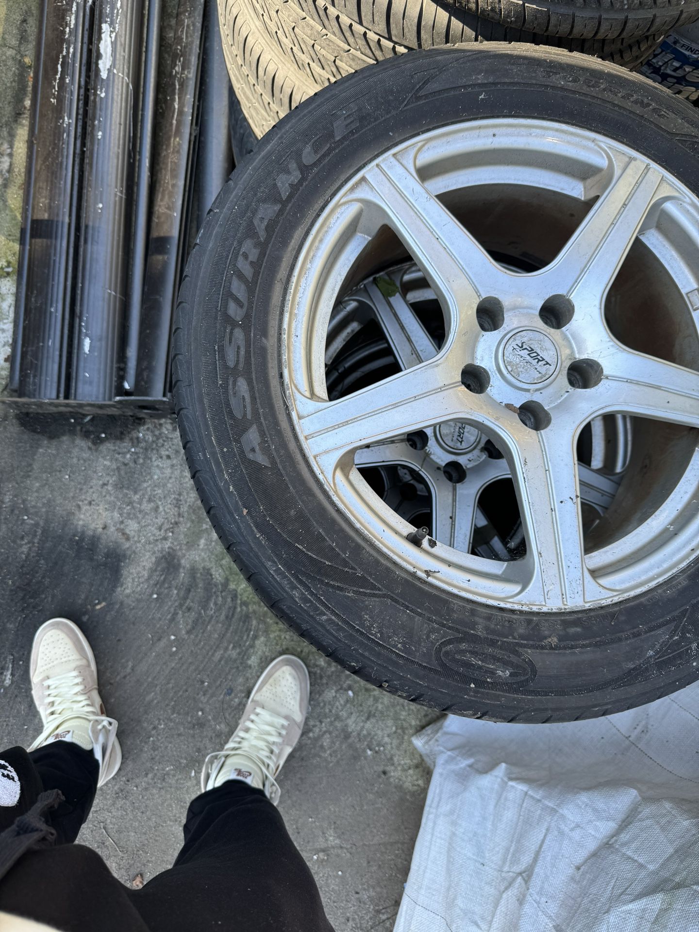 I Had These On Camry   4 Rims With Tire Size Are 235/55 R17