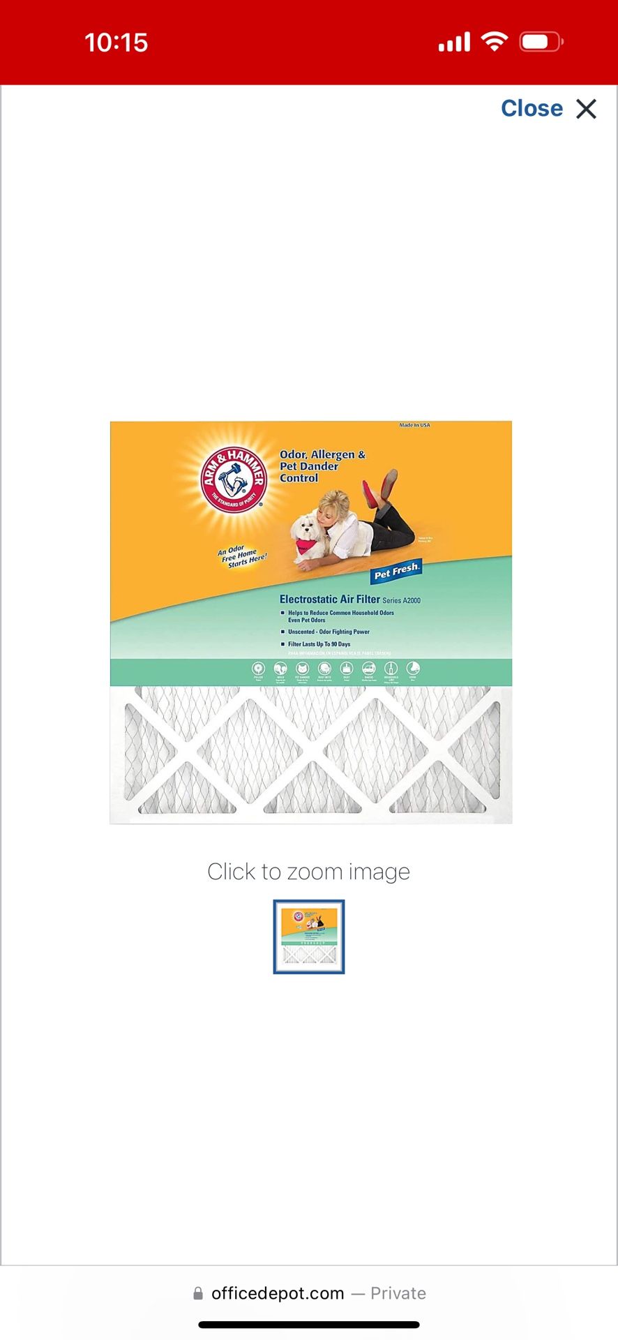 Arm And Hammer Air Filters
