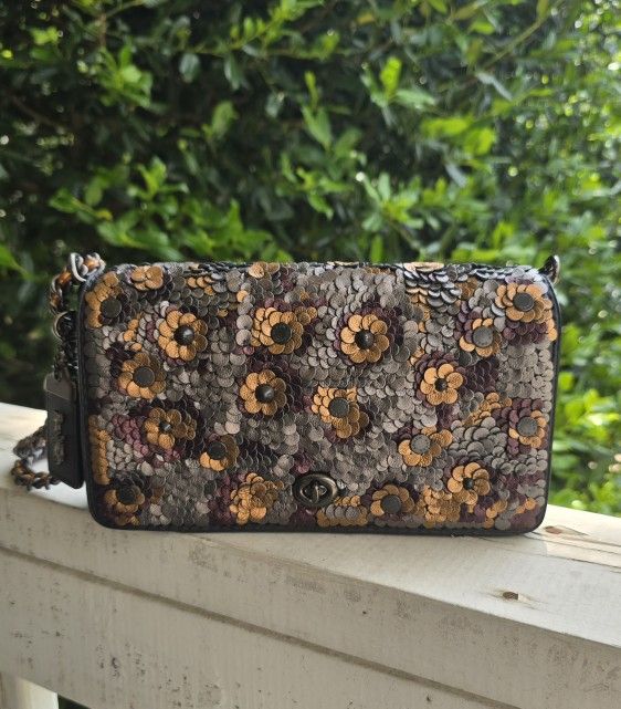 Coach Dinky with Leather Sequins
