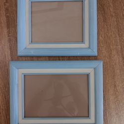 Vintage matching light blue picture frames - 1980