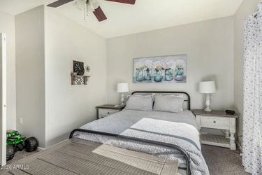 Queen size metal bed frame and mattress